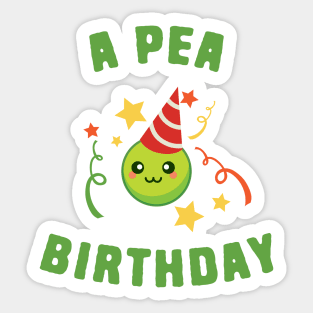 A Pea Birthday Sticker